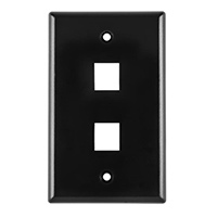 HellermannTyton - FPDUAL-B - FACEPLATE SNGL GANG 2PORT BROWN