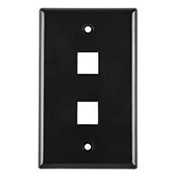 HellermannTyton - FPDUAL-BK - FACEPLATE SNGL GANG 2PORT BLACK