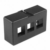 HellermannTyton - FPFURN3-BLK - FACEPLATE 3PORT BLACK
