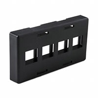 HellermannTyton - FPFURN4-BLK - FACEPLATE 4PORT BLACK