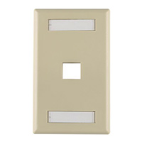 HellermannTyton - FPIHSINGLE-I - FACEPLATE SNGL GANG 1PORT IVORY