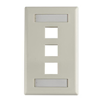 HellermannTyton - FPIHTRIPLE-FW - FACEPLATE SNGL GANG 3PORT WHITE