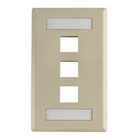 HellermannTyton - FPIHTRIPLE-I - FACEPLATE SNGL GANG 3PORT IVORY
