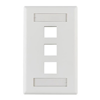 HellermannTyton - FPIHTRIPLE-W - FACEPLATE SNGL GANG 3PORT WHITE