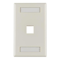 HellermannTyton - FPISINGLE-FW - FACEPLATE SNGL GANG 1PORT WHITE