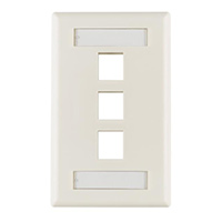 HellermannTyton - FPITRIPLE-FW - FACEPLATE SNGL GANG 3PORT WHITE