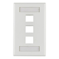 HellermannTyton - FPITRIPLE-W - FACEPLATE SNGL GANG 3PORT WHITE