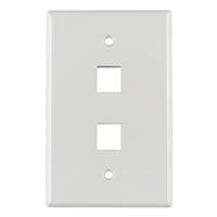 HellermannTyton - FPMDUAL-W - FACEPLATE SNGL GANG 2PORT WHITE