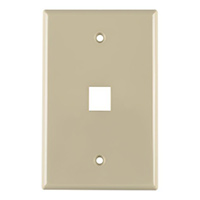 HellermannTyton - FPMSINGLE-I - FACEPLATE SNGL GANG 1PORT IVORY