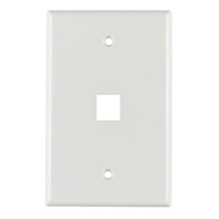 HellermannTyton - FPMSINGLE-W - FACEPLATE SNGL GANG 1PORT WHITE