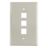 HellermannTyton - FPMTRIPLE-FW - FACEPLATE SNGL GANG 3PORT WHITE