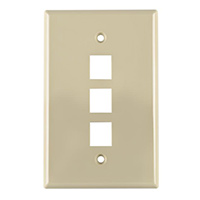 HellermannTyton - FPMTRIPLE-I - FACEPLATE SNGL GANG 3PORT IVORY