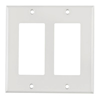 HellermannTyton - FPRDG-W - FACEPLATE DBL GANG 2PORT WHITE
