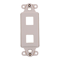 HellermannTyton - FPRMF2-FW - MOD FRAME SNGL GANG 2PORT WHITE