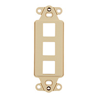 HellermannTyton - FPRMF3-I - MOD FRAME SNGL GANG 3PORT IVORY