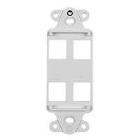 HellermannTyton - FPRMF4-FW - MOD FRAME SNGL GANG 4PORT WHITE