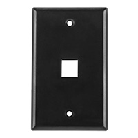 HellermannTyton - FPSINGLE-BK - FACEPLATE SNGL GANG 1PORT BLACK