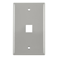 HellermannTyton - FPSINGLE-GRY - FACEPLATE SINGLE GANG 1PORT GRAY