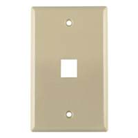 HellermannTyton - FPSINGLE-I - FACEPLATE SNGL GANG 1PORT IVORY