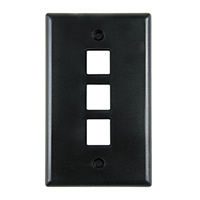 HellermannTyton - FPTRIPLE-B - FACEPLATE SNGL GANG 3PORT BROWN