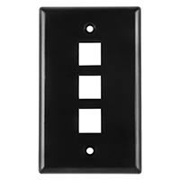 HellermannTyton - FPTRIPLE-BK - FACEPLATE SNGL GANG 3PORT BLACK