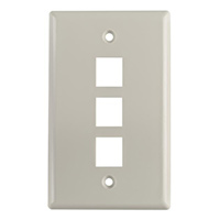 HellermannTyton - FPTRIPLE-FW - FACEPLATE SNGL GANG 3PORT WHITE