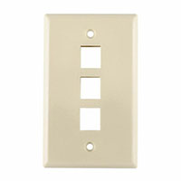 HellermannTyton - FPTRIPLE-I - FACEPLATE SNGL GANG 3PORT IVORY