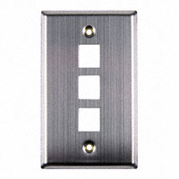 HellermannTyton - FPTRIPLE-SS - FACEPLATE SNGL GANG 3PORT SILVER
