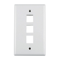 HellermannTyton - FPTRIPLE-W - FACEPLATE SNGL GANG 3PORT WHITE