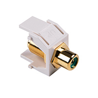 HellermannTyton - RCAFINSERTG-W - INSERT RCA JACK TO F TYPE JACK