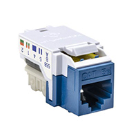 HellermannTyton - RJ45FC5E-BLU - INSERT RJ45 JACK TO IDC CONN