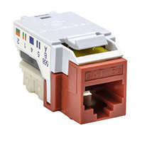 HellermannTyton - RJ45FC5EB-RED - INSERT RJ45 JACK TO IDC 50/BX