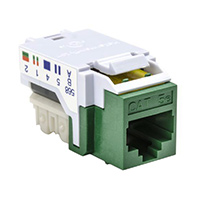 HellermannTyton - RJ45FC5E-GRN - INSERT RJ45 JACK TO IDC CONN