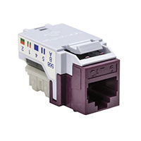 HellermannTyton - RJ45FC6-VIO - INSERT RJ45 JACK TO IDC CONN