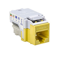 HellermannTyton - RJ45FC6-YEL - INSERT RJ45 JACK TO IDC CONN