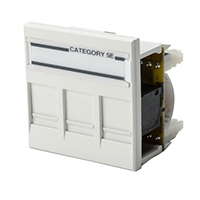 HellermannTyton - RJ45S3C5E-FW - INSERT RJ45 JACK TRIPLE TO IDC