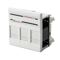 HellermannTyton - RJ45S3C6-FW - INSERT RJ45 JACK TRIPLE TO IDC