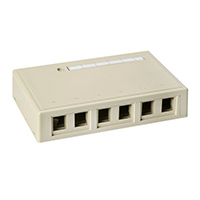 HellermannTyton - SMBSIX-I - MOD BOX SMD 6PORT IVORY