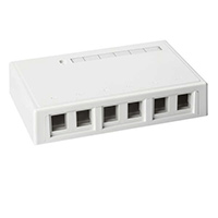 HellermannTyton - SMBSIX-W - MOD BOX SMD 6PORT WHITE