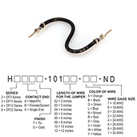 Hirose Electric Co Ltd - H2AAT-10104-B4 - JUMPER-H1502TR/A2015B/H1502TR 4"