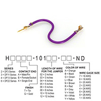Hirose Electric Co Ltd - H2ABG-10103-V8 - JUMPER-H1503TR/A3048V/H1501TR 3"