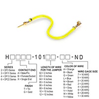 Hirose Electric Co Ltd - H2ABG-10103-Y8 - JUMPER-H1503TR/A3048Y/H1501TR 3"