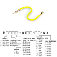 Hirose Electric Co Ltd - H2ABT-10105-Y6 - JUMPER-H1502TR/A3049Y/H1500TR 5"