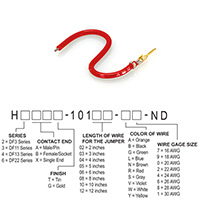 Hirose Electric Co Ltd - H2AXG-10103-R4 - JUMPER-H1503TR/A2015R/X 3"