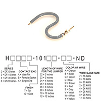Hirose Electric Co Ltd - H2AXT-10103-S4 - JUMPER-H1502TR/A2015S/X 3"