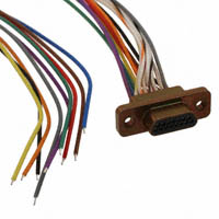 ITT Cannon, LLC - MDM-15PH003B - MICRO-D RCPT 15POS PIN 18" WIRE