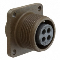 ITT Cannon, LLC - MS3102E14S-2S - CONN RCPT 4 POS BOX MNT W/SCKT