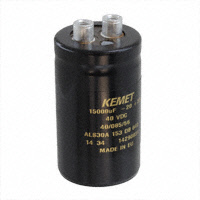 KEMET - ALS30A153DB040 - CAP ALUM 15000UF 20% 40V SCREW