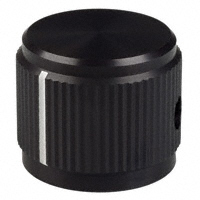 Kilo International - DD-75-2-5 - KNOB BLK GLOSS.75"DIA .250"SHAFT