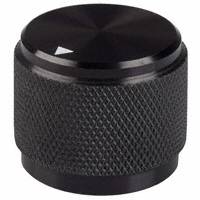 Kilo International - OEDA-75-2-7 - KNOB BLK GLOSS .75"DIA 6MM SHAFT